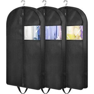 New 35" Garment Bags for Hanging Clothes Travel, 4" Gusseted Suit Bags